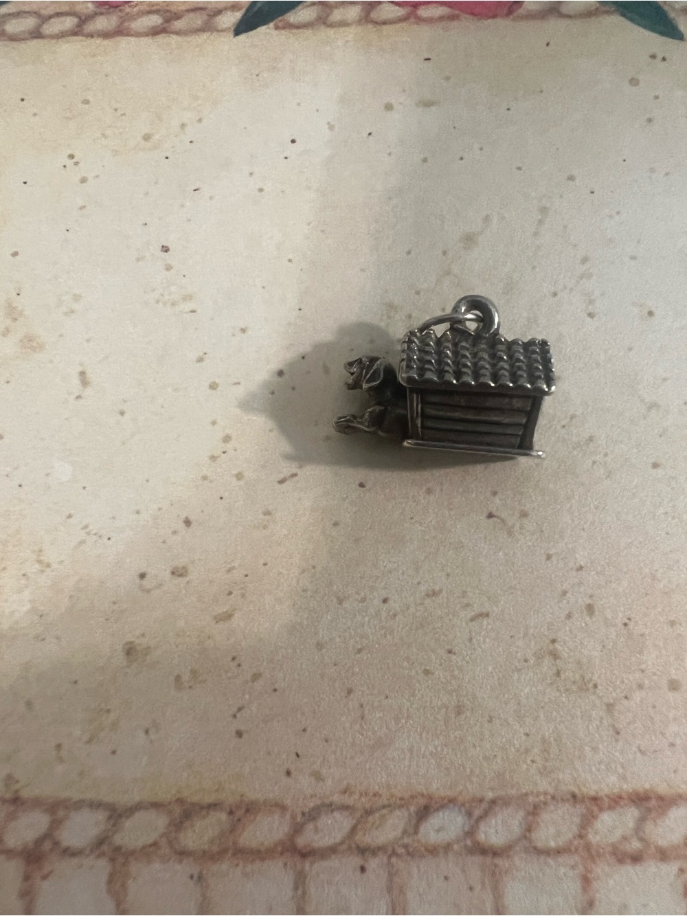 Vintage Sterling Silver Moveable Dog House Charm Pendant - Unbranded